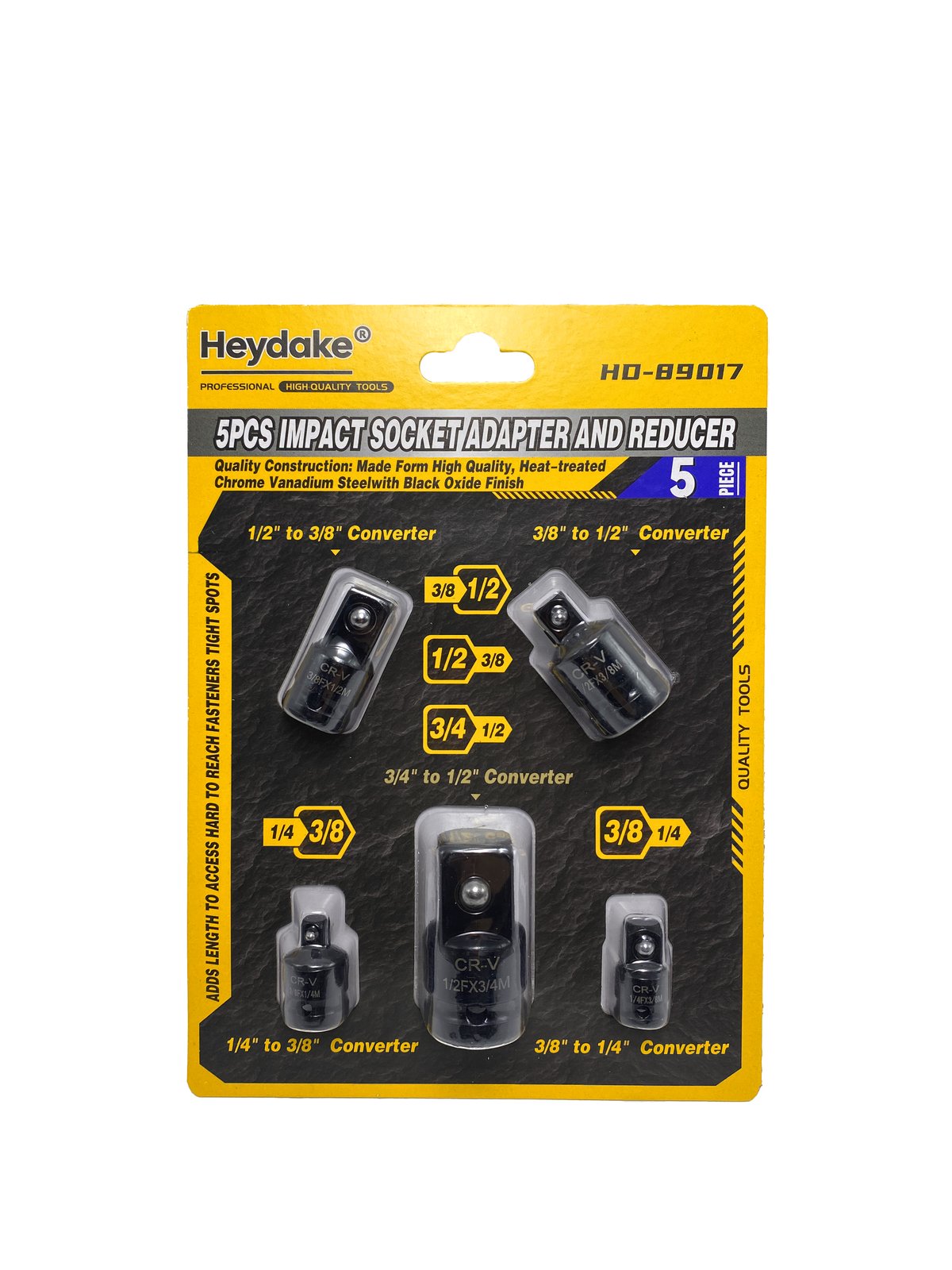 Heydake 5PCS Socket Adapter Set