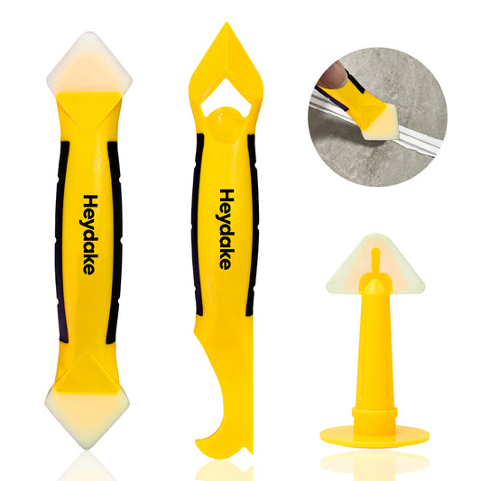 Heydake 3PCS caulking tool set for bathroom sealing