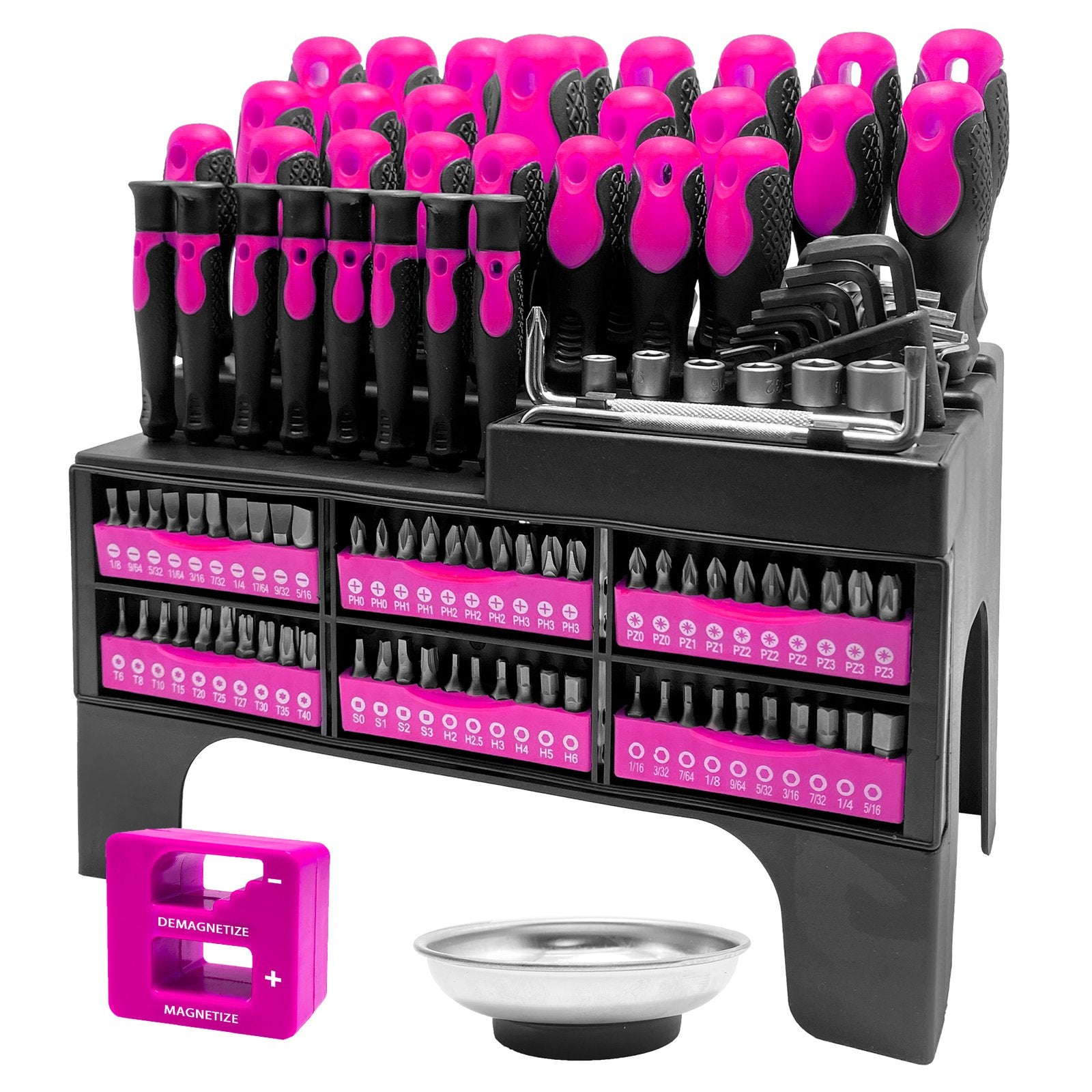 Heydake 118PCS Magnetic Screwdriver Bit Set - 4 Colors