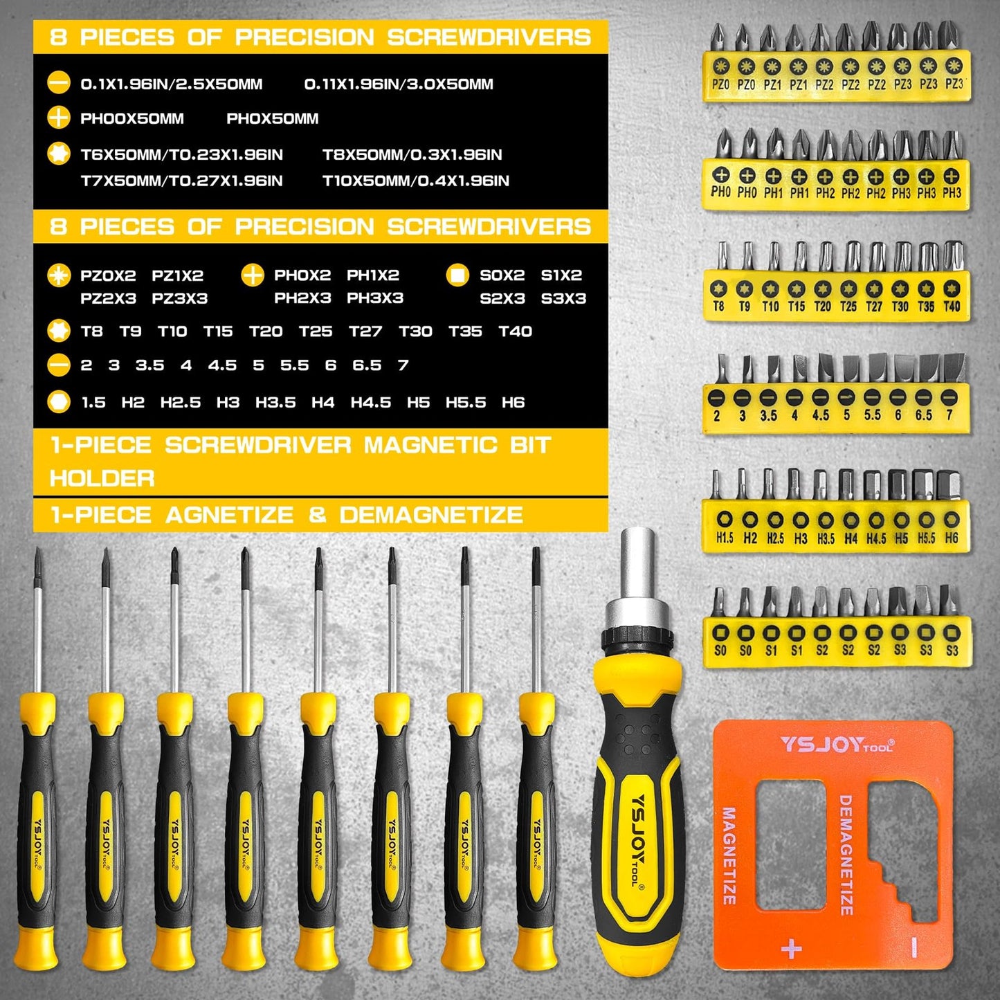 Heydake 131PCS Tool Set (Yellow)