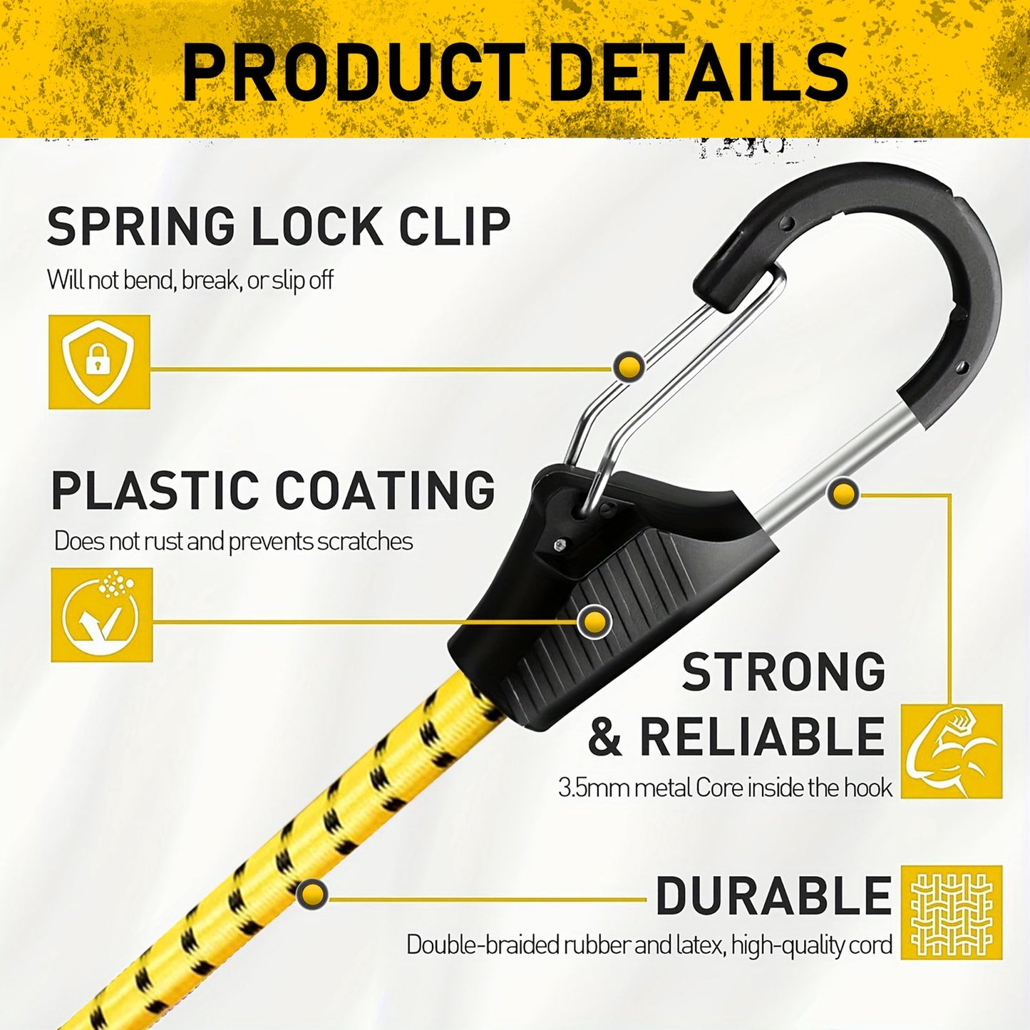 Heydake 12PCS Bungee Cords with Hooks