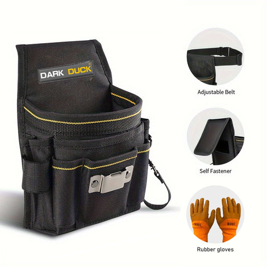 Heydake Tool Belt Pouch Bag with Adjustable Belt and Gloves
