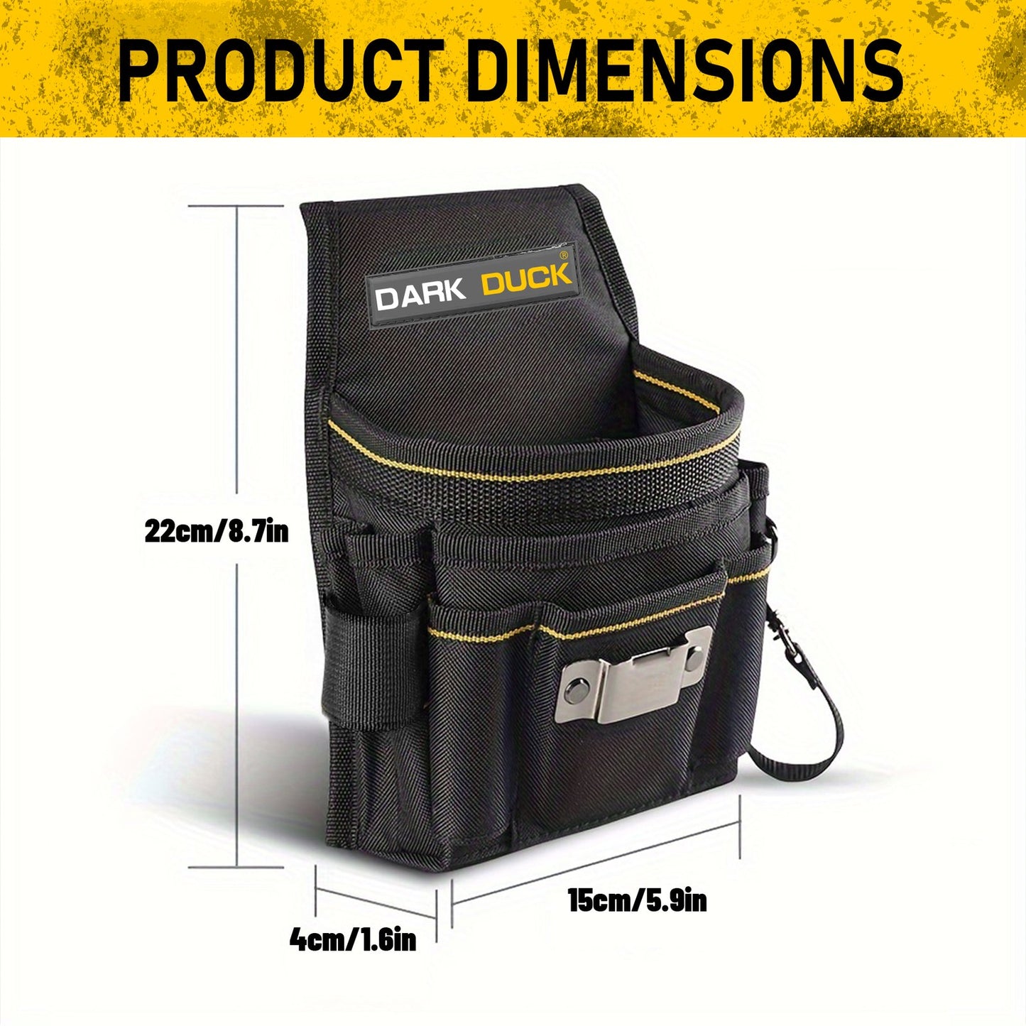 Heydake Tool Belt Pouch Bag with Adjustable Belt and Gloves