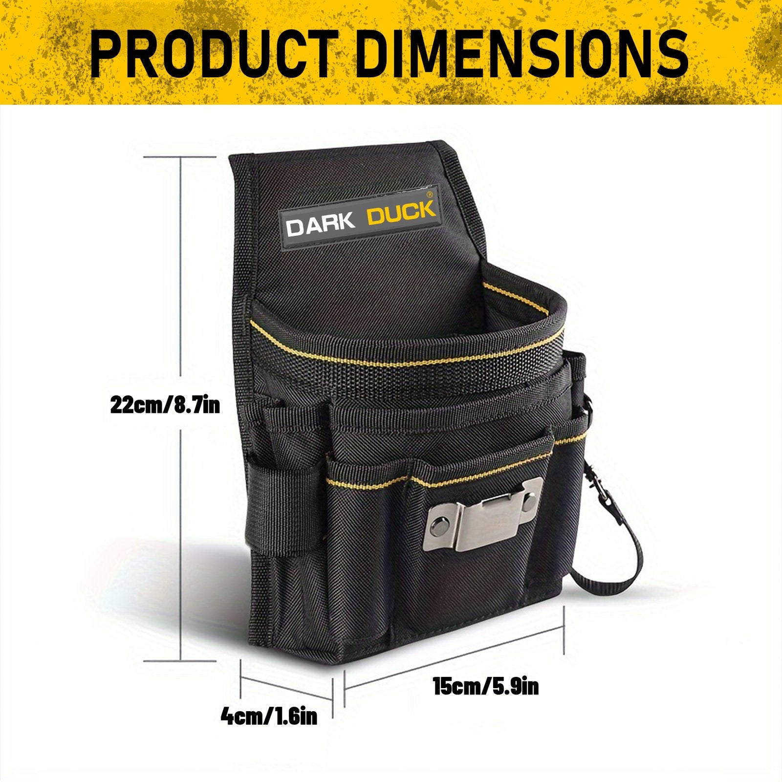 Heydake Tool Belt Pouch Bag with Adjustable Belt and Gloves
