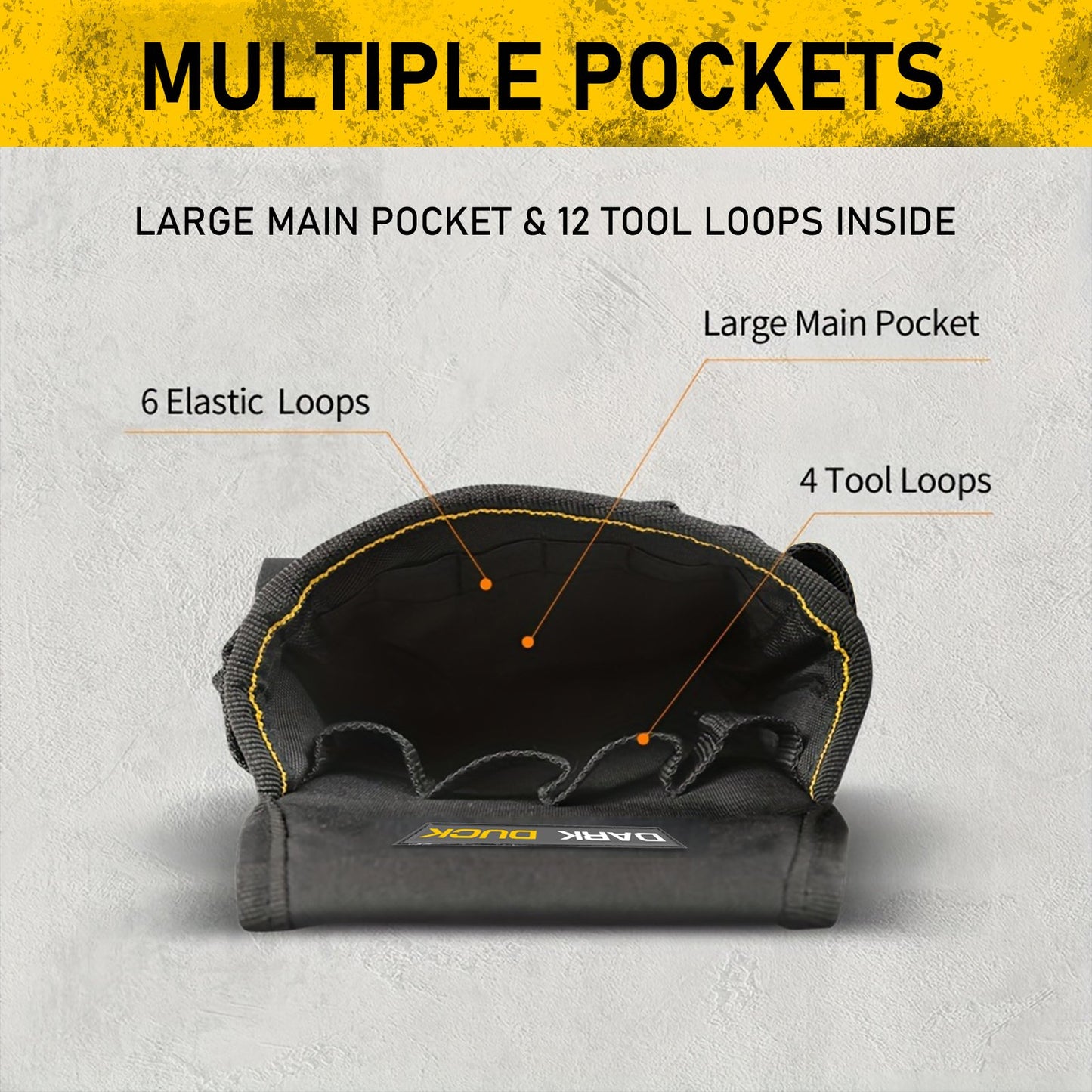 Heydake Tool Belt Pouch Bag with Adjustable Belt and Gloves
