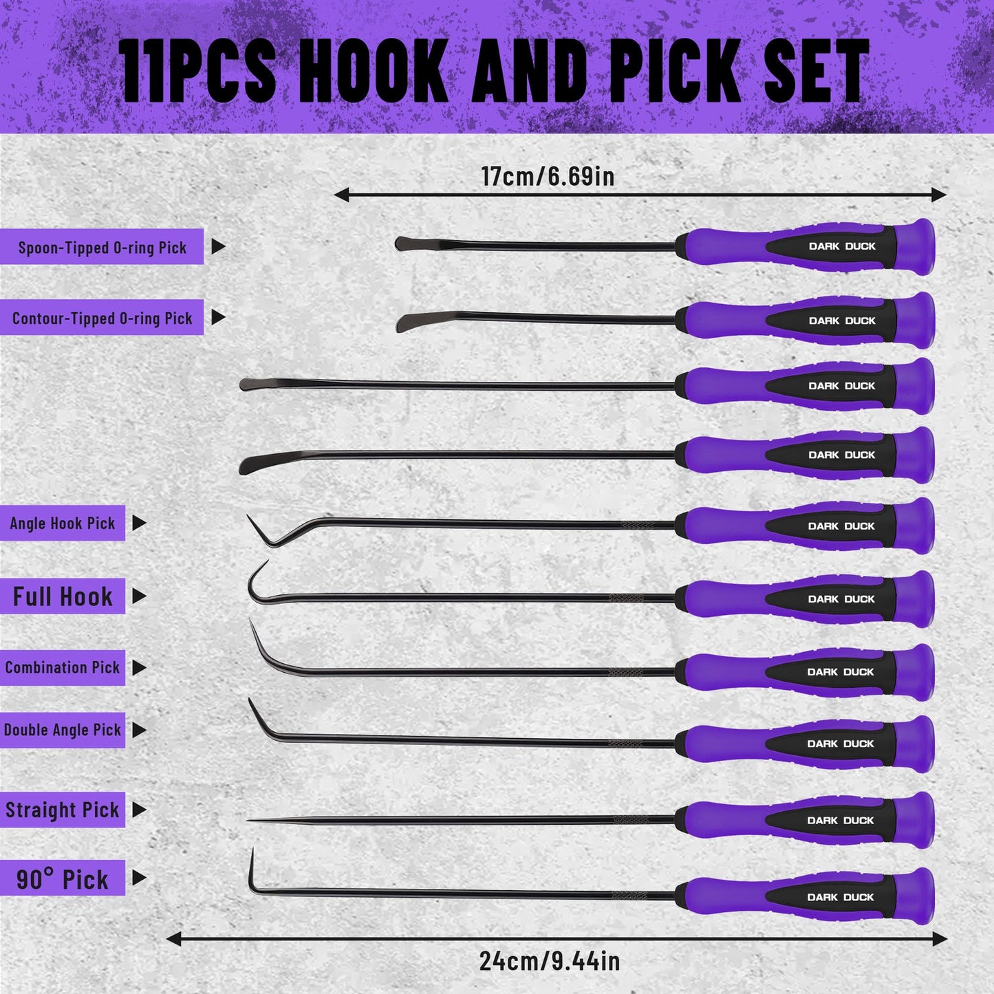 Heydake 11PCS Crochet Hook Set in Tube