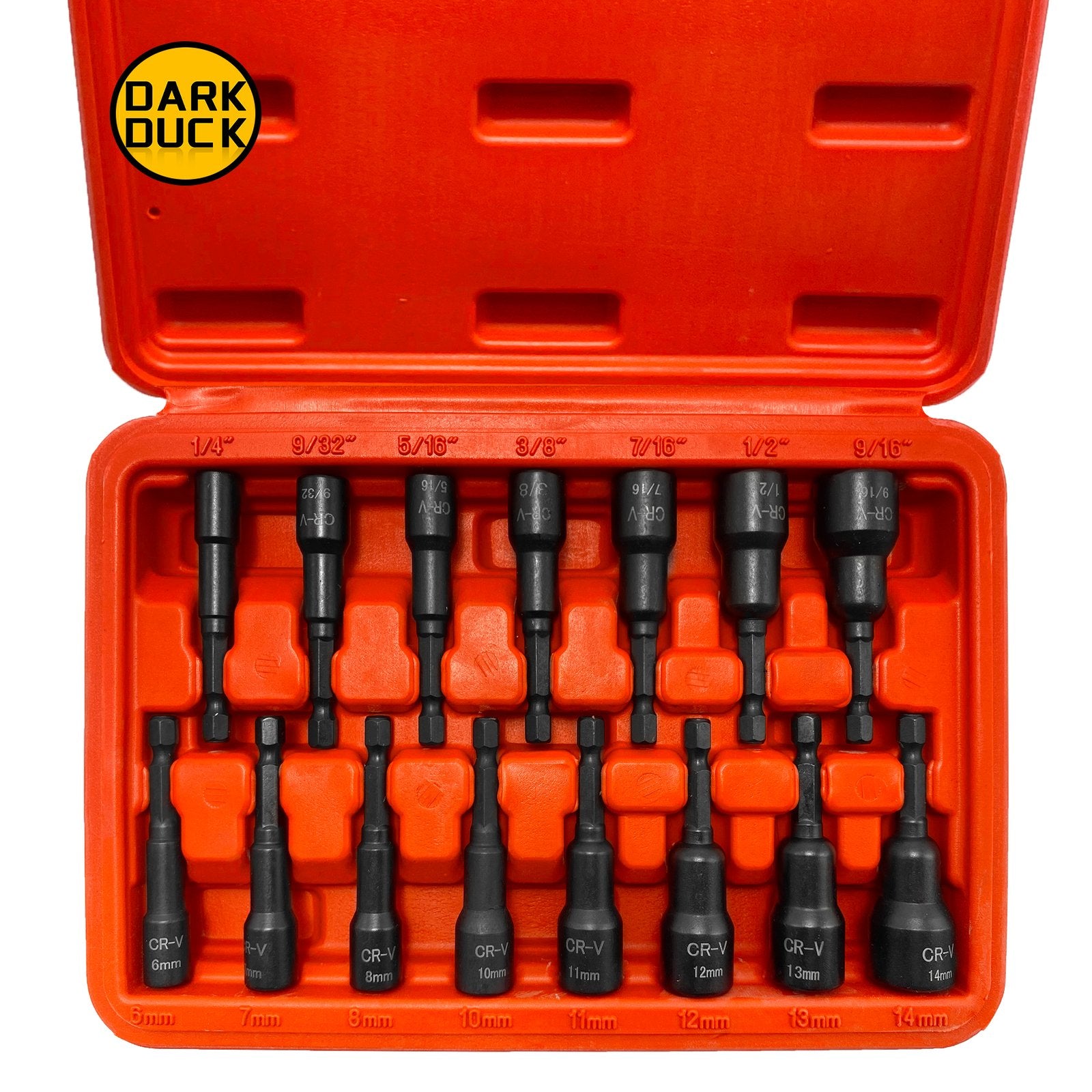 Heydake 15PCS Magnetic Nut Driver Set for Impact Drill
