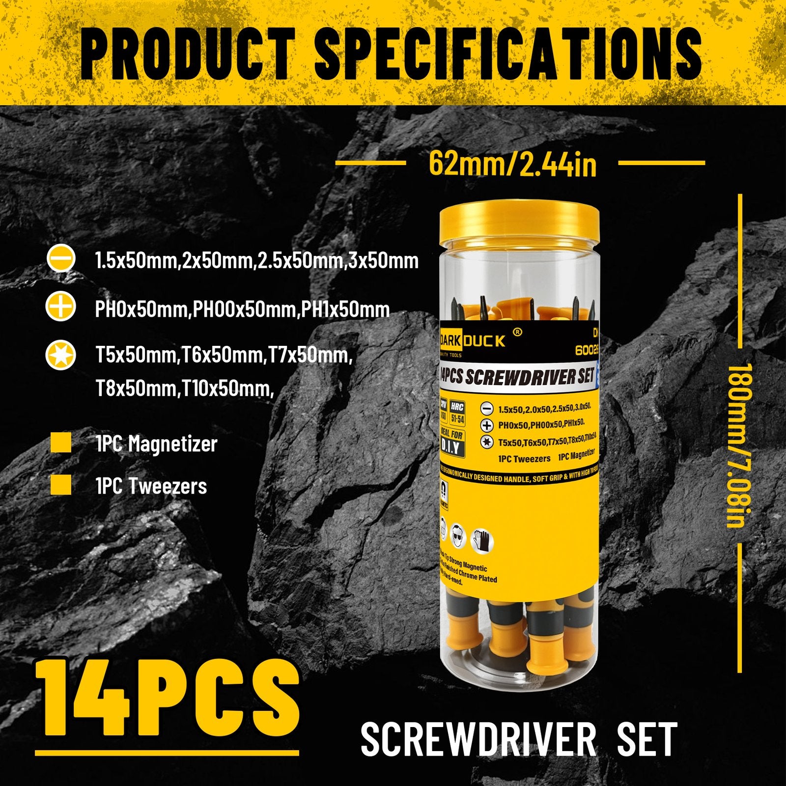 Heydake 14PCS Precision Screwdriver Set