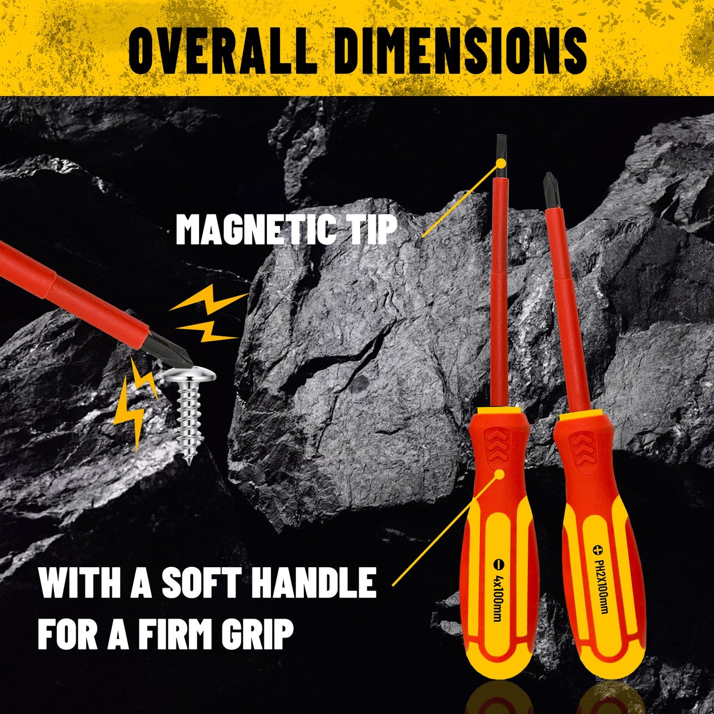 Heydake 8PCS Insulated Screwdriver Set with Voltage Tester