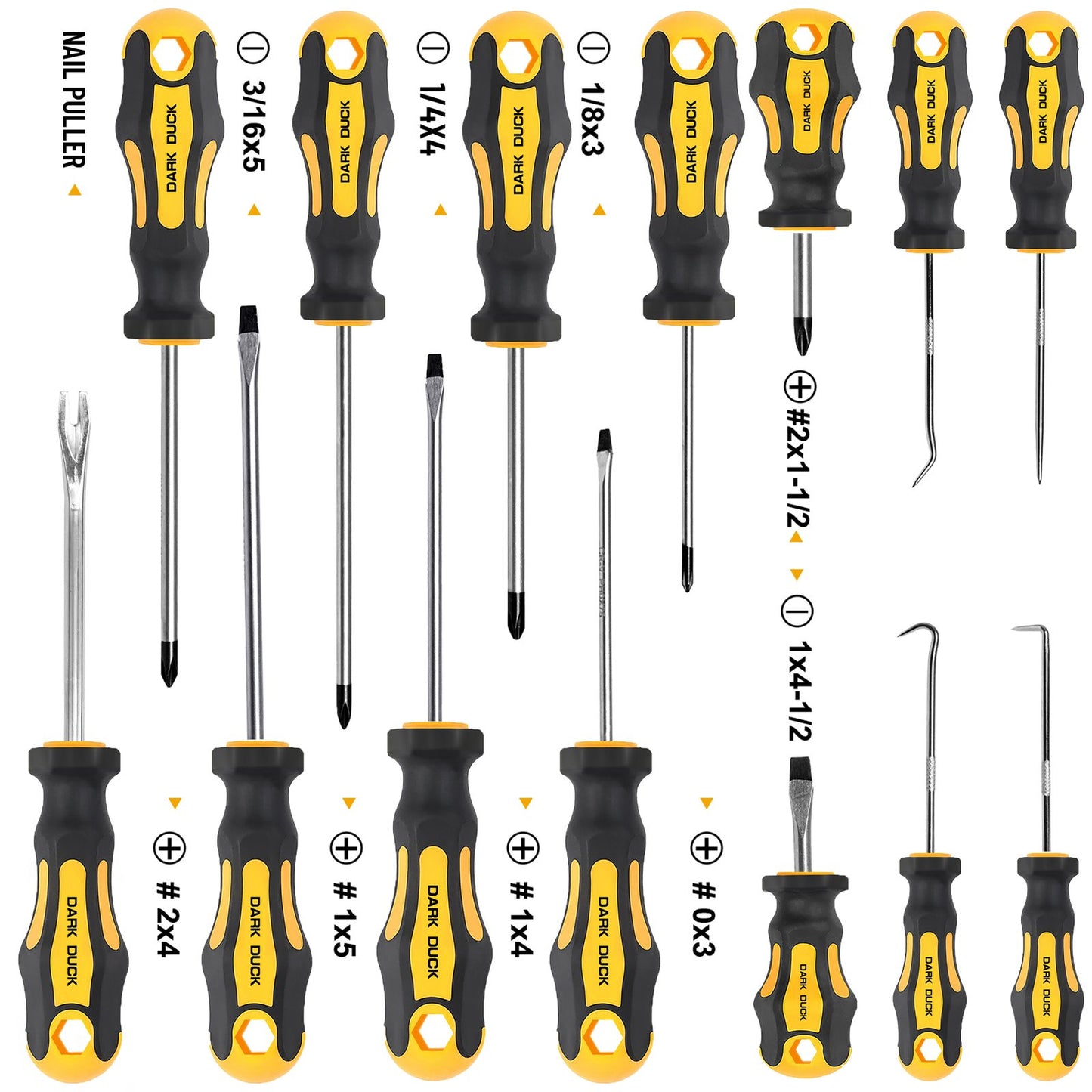 Heydake 16PCS Magnetic Screwdriver Set in Tube