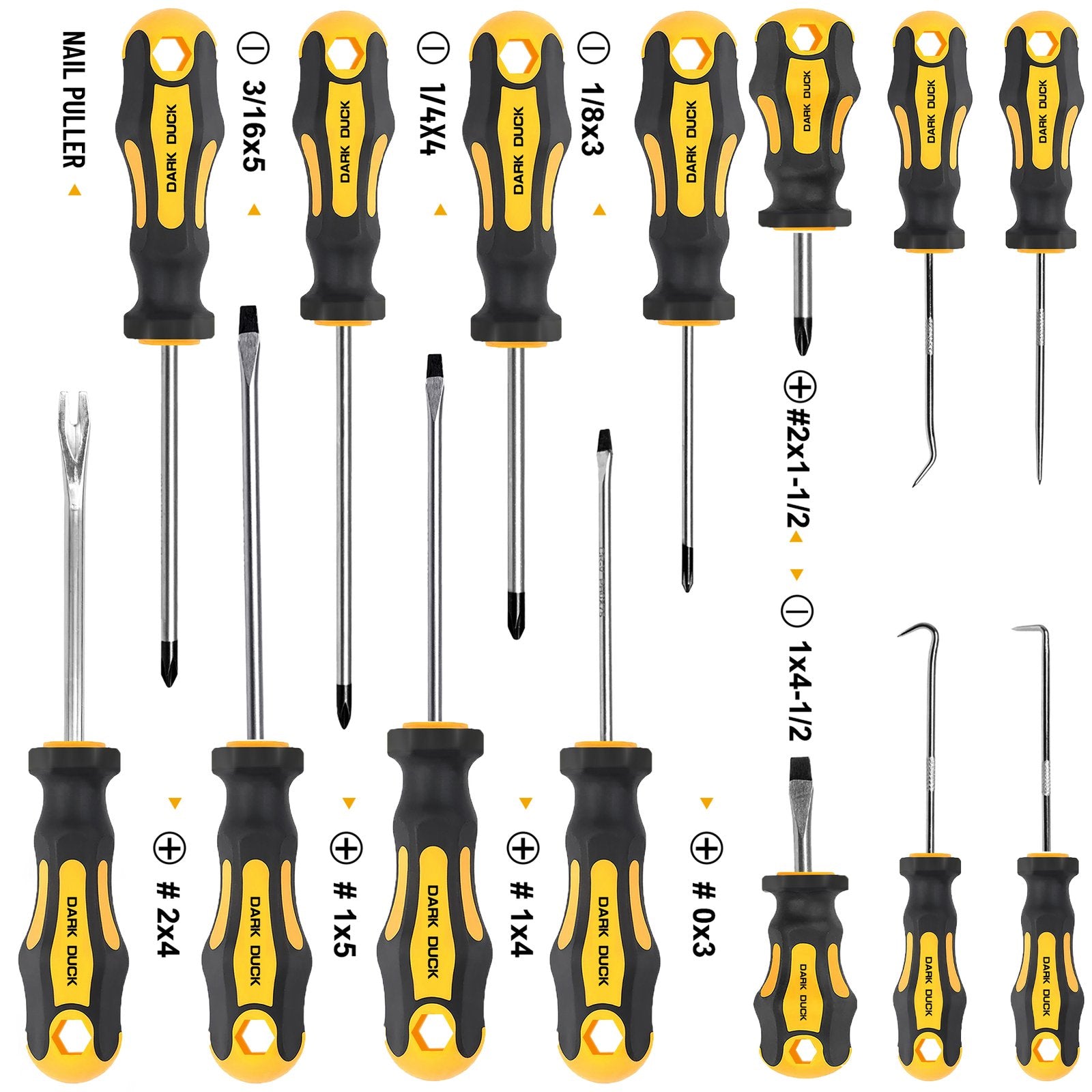 Heydake 16PCS Magnetic Screwdriver Set in Tube