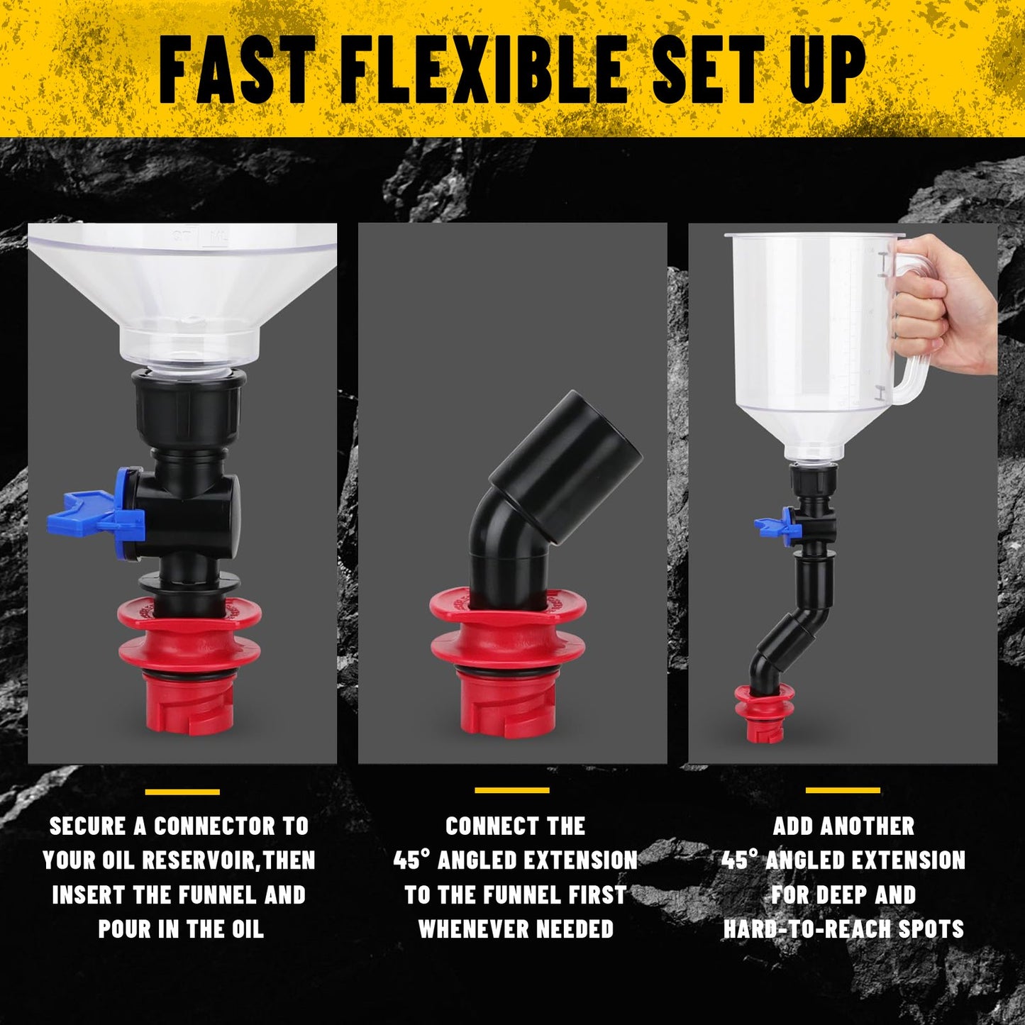 Heydake 18-Piece Engine Oil Funnel Kit