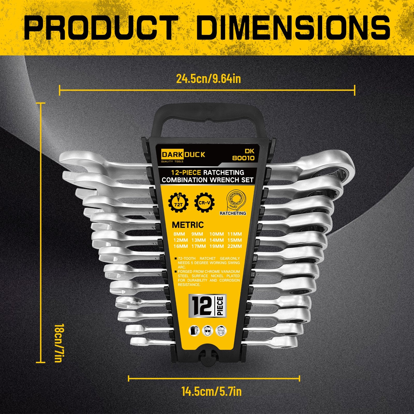 Heydake 12PCS Wrench Set