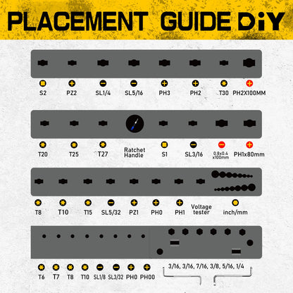 Heydake 116PCS Magnetic Screwdriver Bit Set