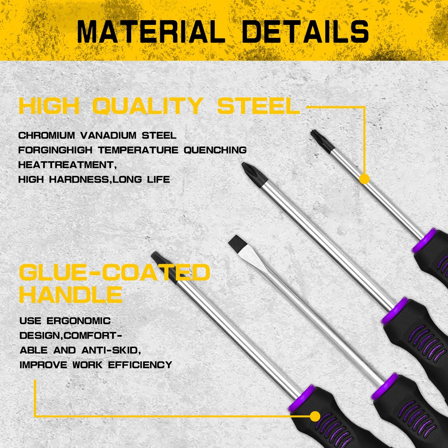 Heydake 118PCS Magnetic Screwdriver Bit Set - Purple