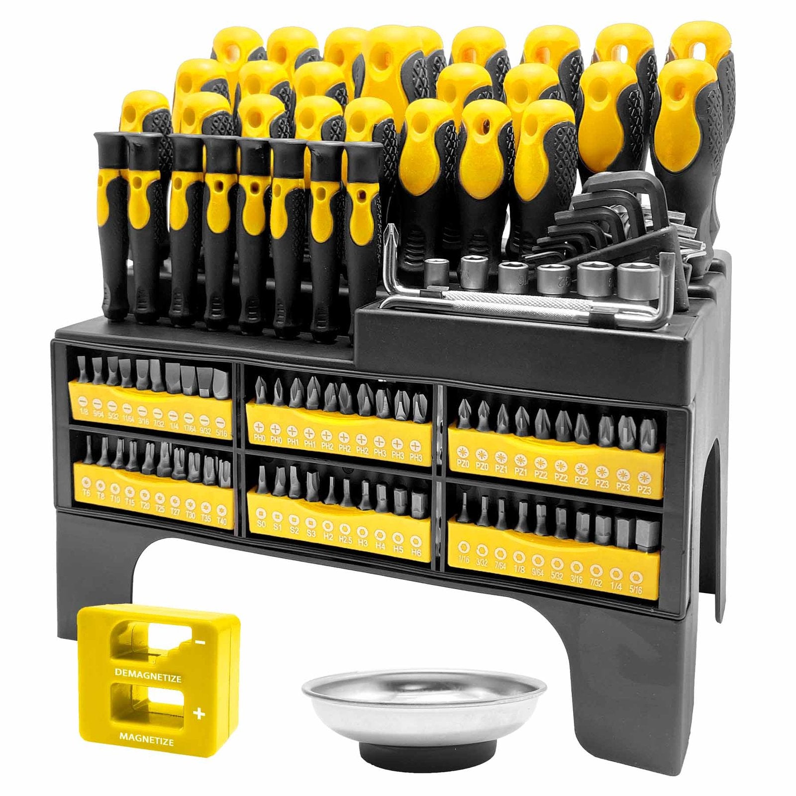 Heydake 118PCS Magnetic Screwdriver Bit Set - Yellow