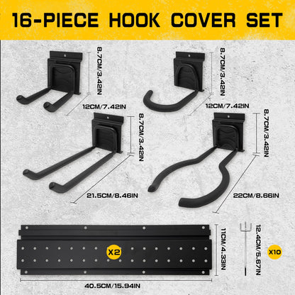 Heydake 16PCS Pegboard Hook Organizer Set