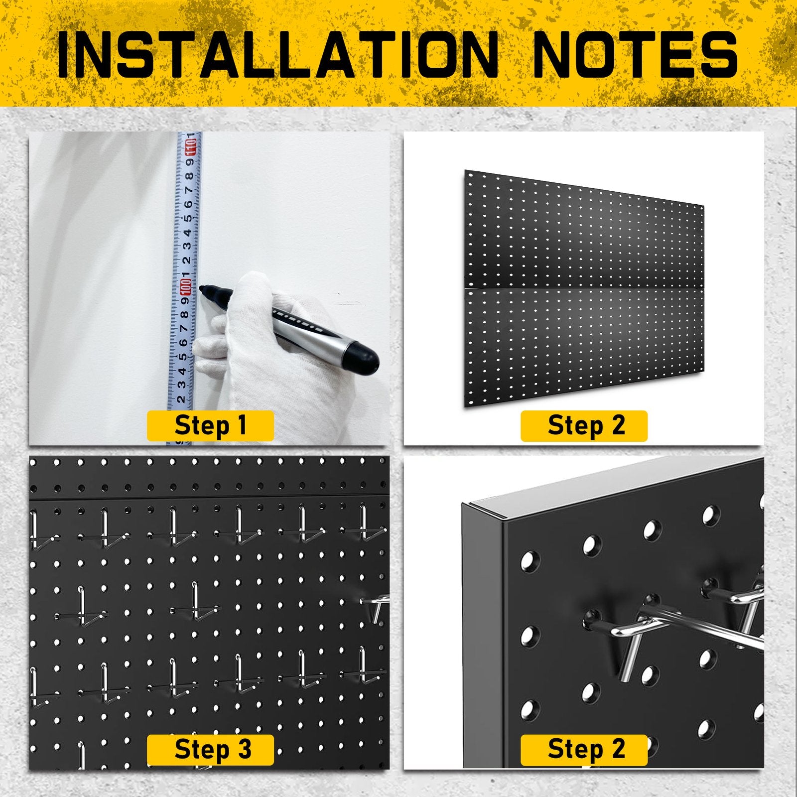Heydake 100PCS Pegboard Tool Organizer Set