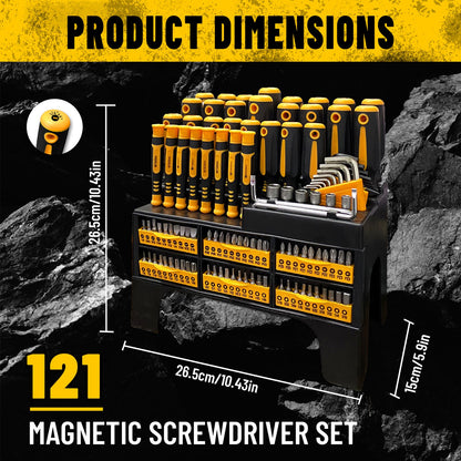 Heydake 121PCS Magnetic Screwdriver Bit Set