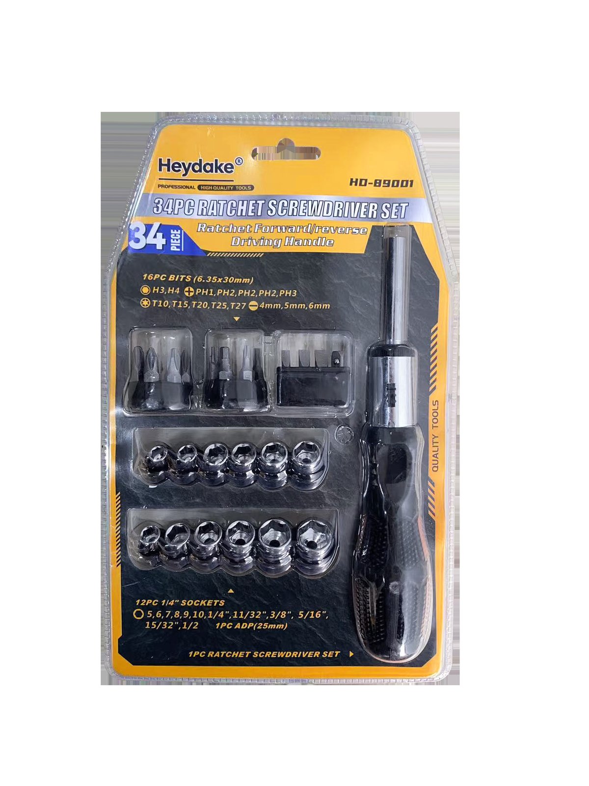 Heydake 34PCS Ratchet Screwdriver Set