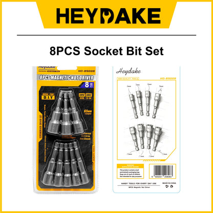 Heydake 8PCS Socket Bit Set
