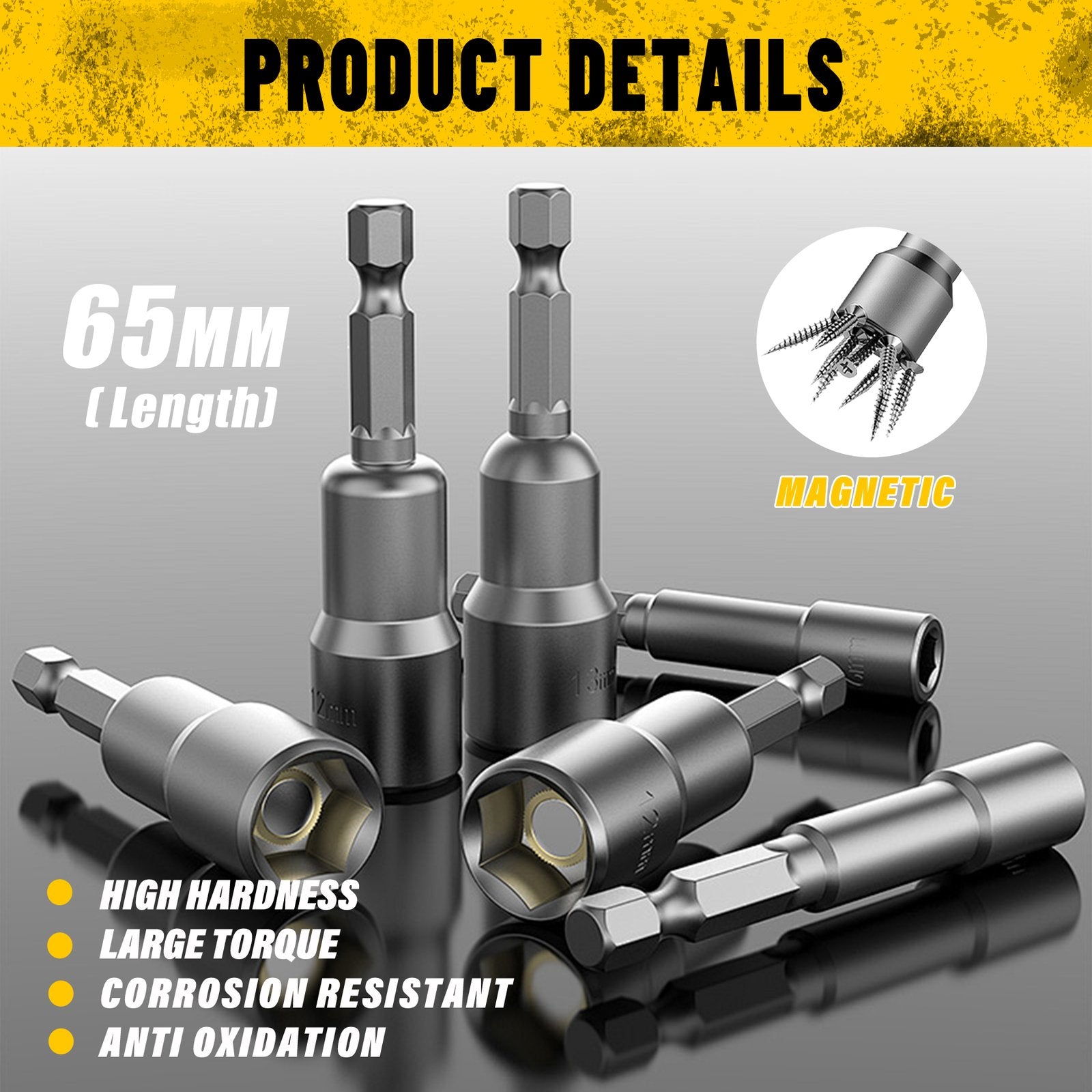 Heydake 8PCS Socket Bit Set