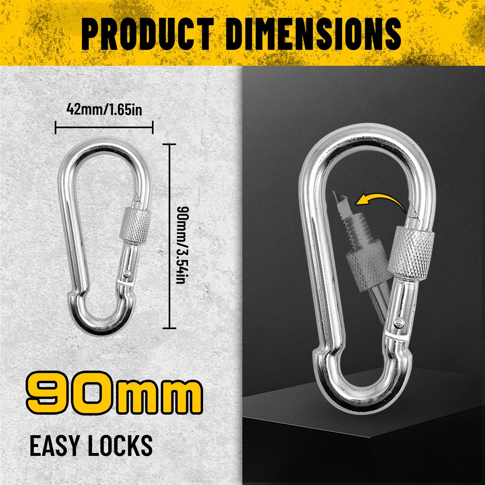 Heydake 90mm Carabiner Clip