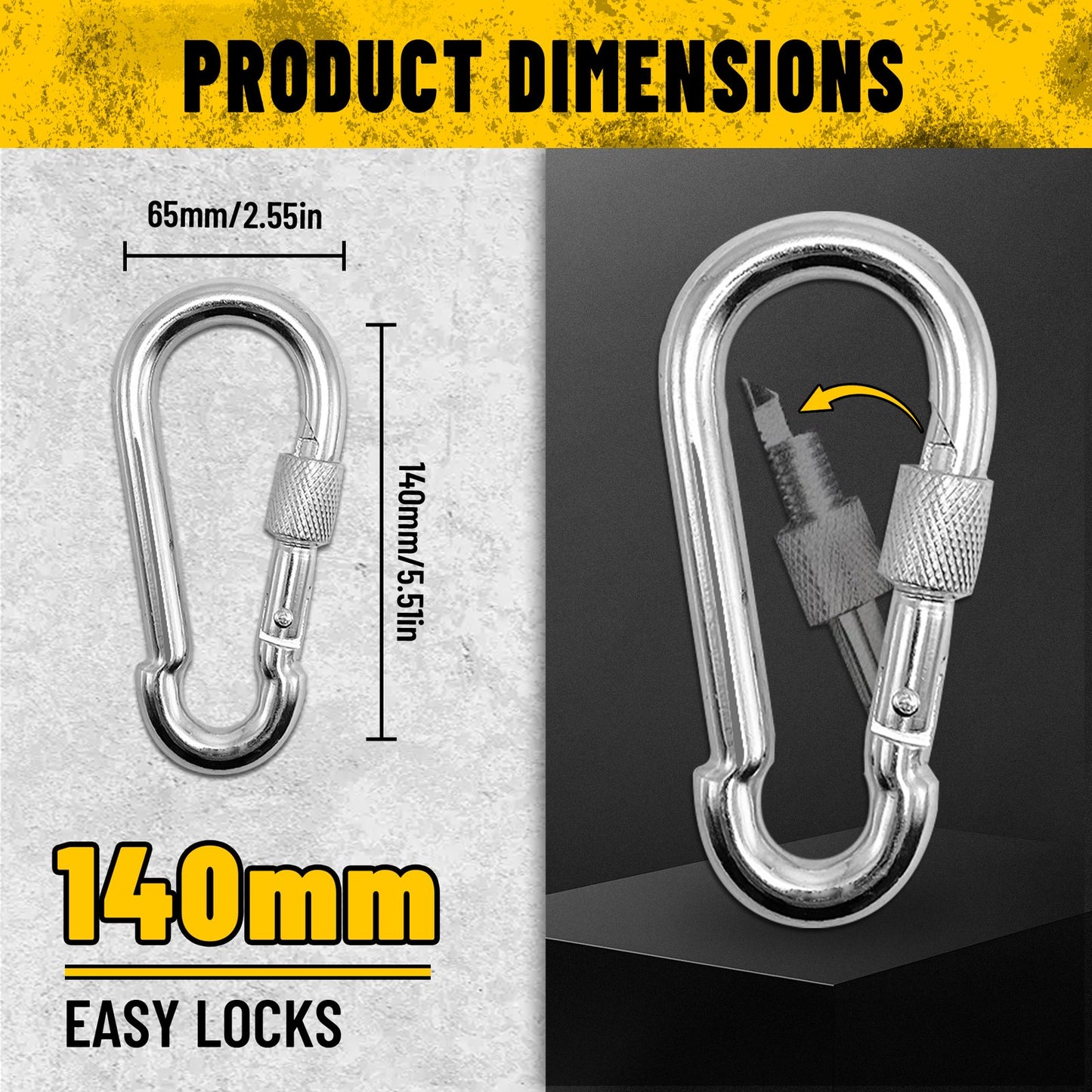 Heydake 140mm Carabiner Clip
