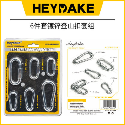 Heydake 6PCS Carabiner Set
