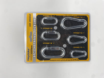 Heydake 6PCS Carabiner Set