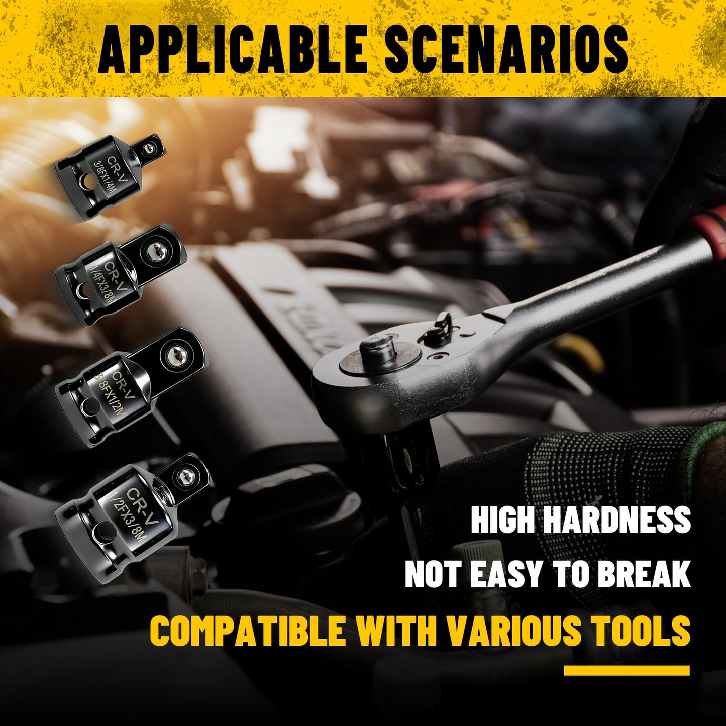 Heydake 7PCS Socket Adapter Set