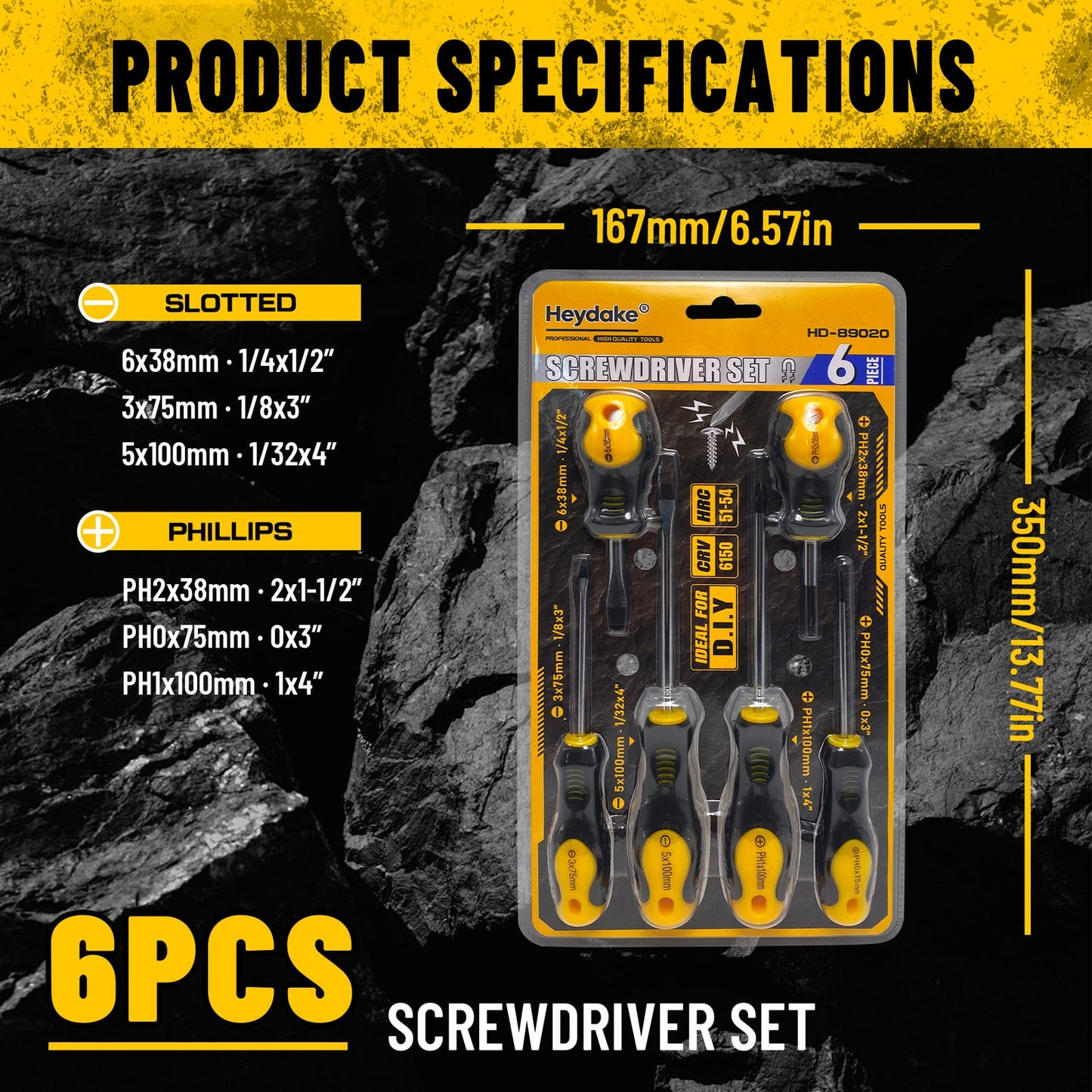 Heydake 6PCS Screwdriver Set