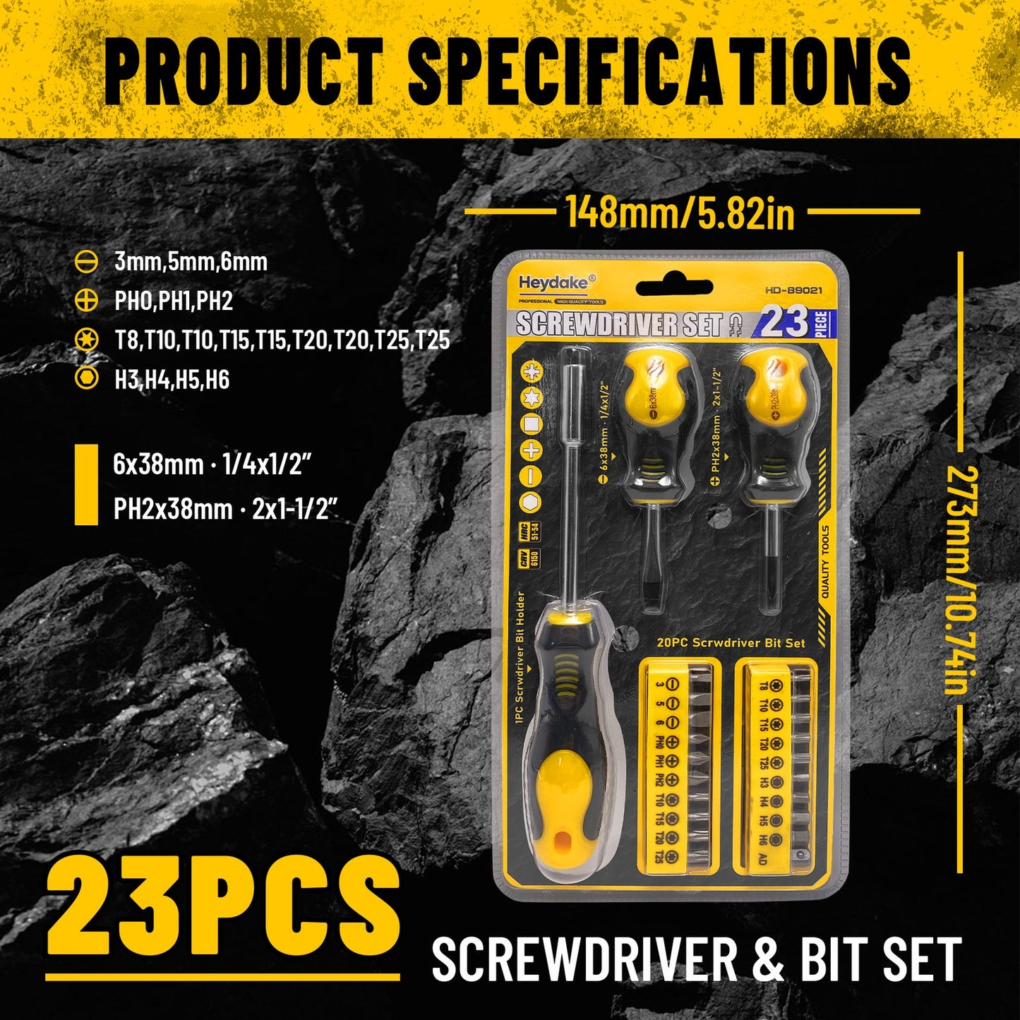 Heydake 23PCS Screwdriver Set