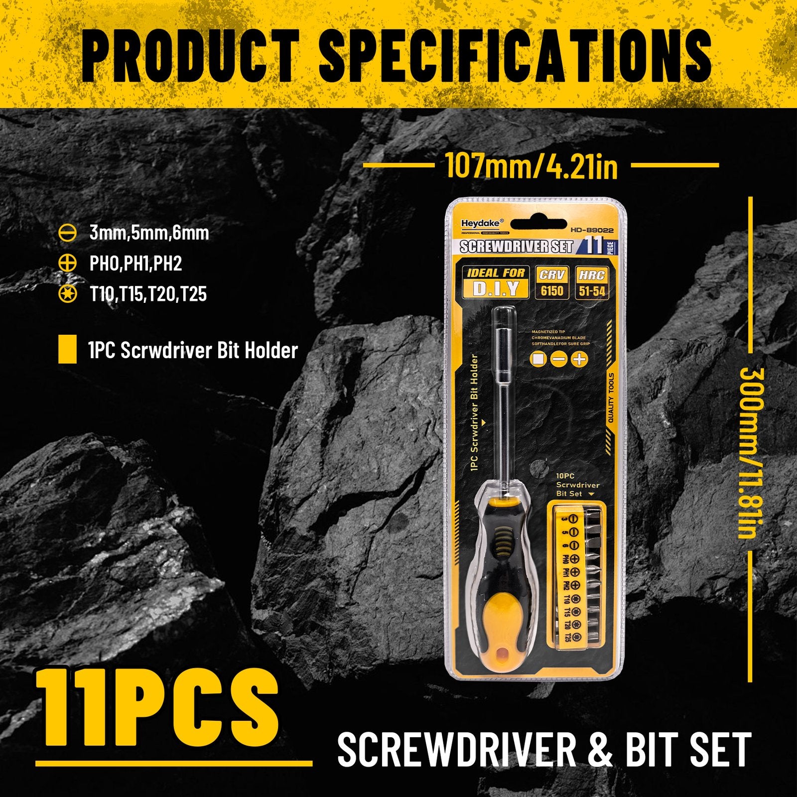 Heydake 11PCS Screwdriver Set
