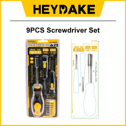 Heydake 9PCS Screwdriver Set