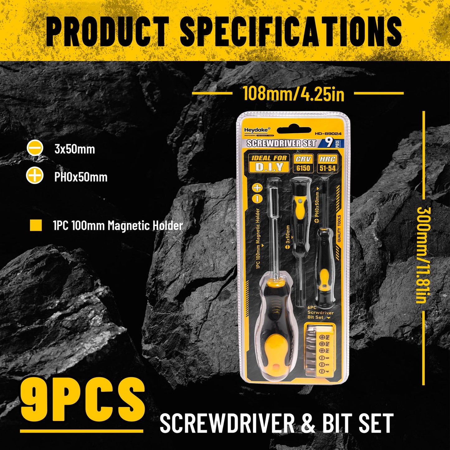 Heydake 9PCS Screwdriver Set