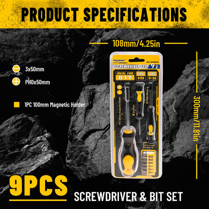 Heydake 9PCS Screwdriver Set
