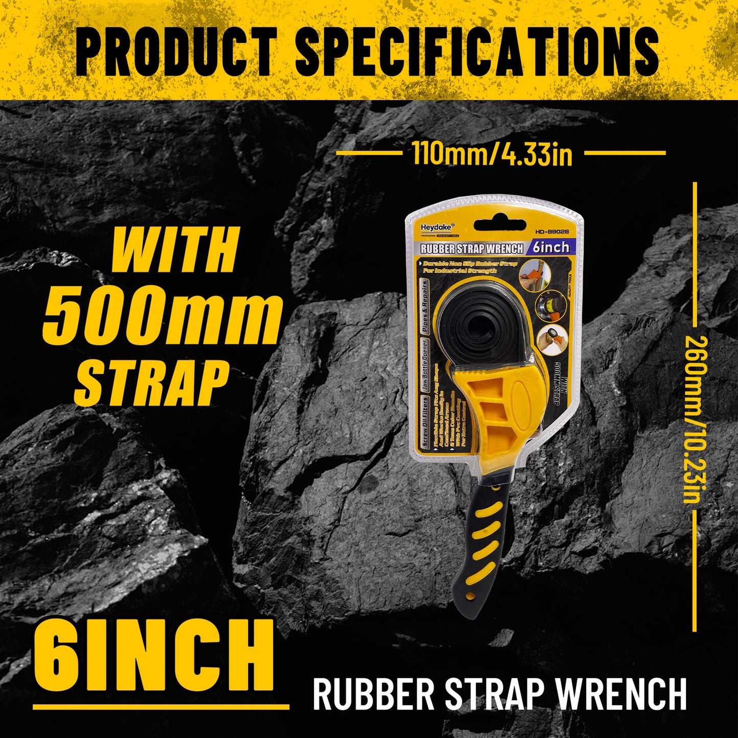 Heydake 6 Inch Strap Wrench
