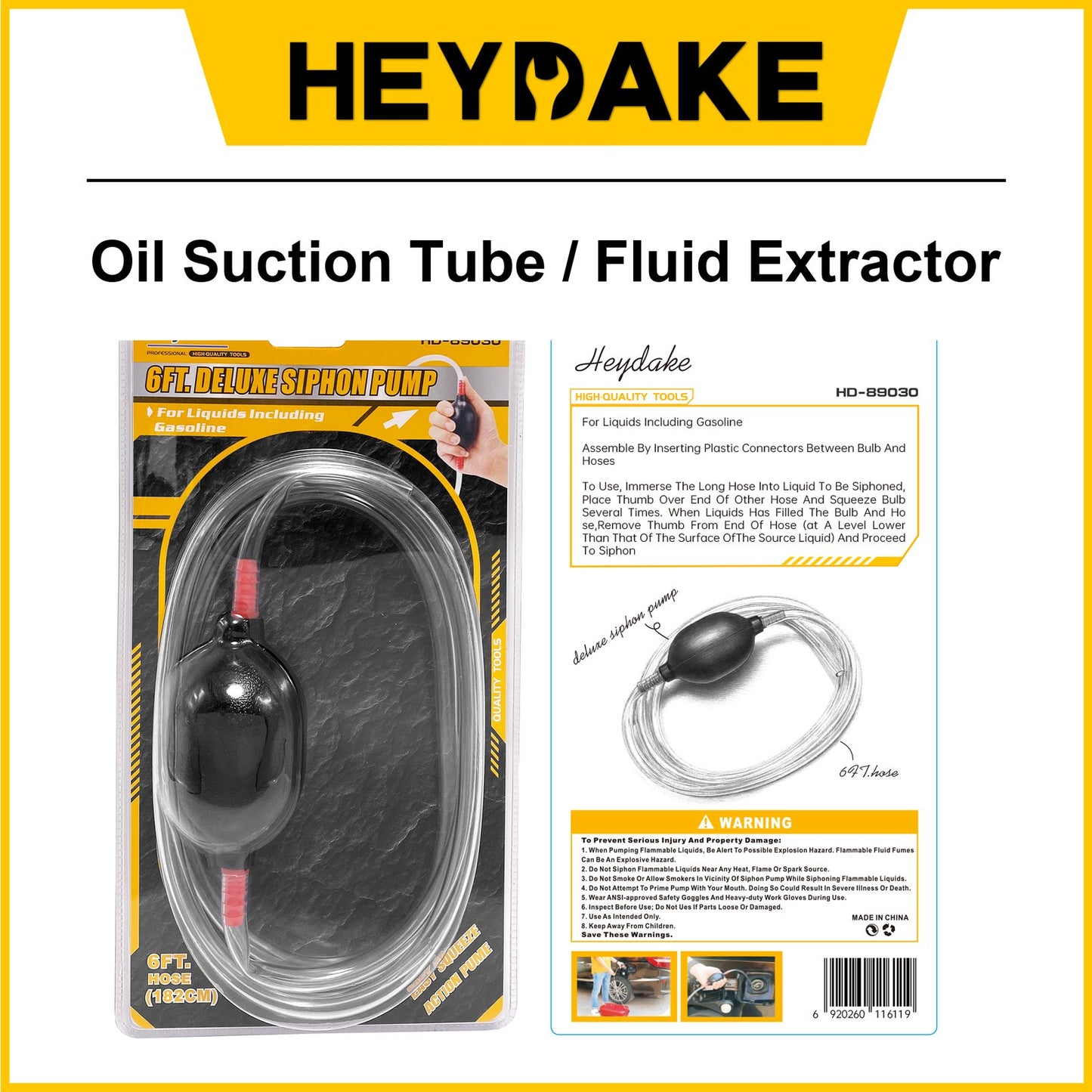 Heydake Oil Suction Tube / Fluid Extractor