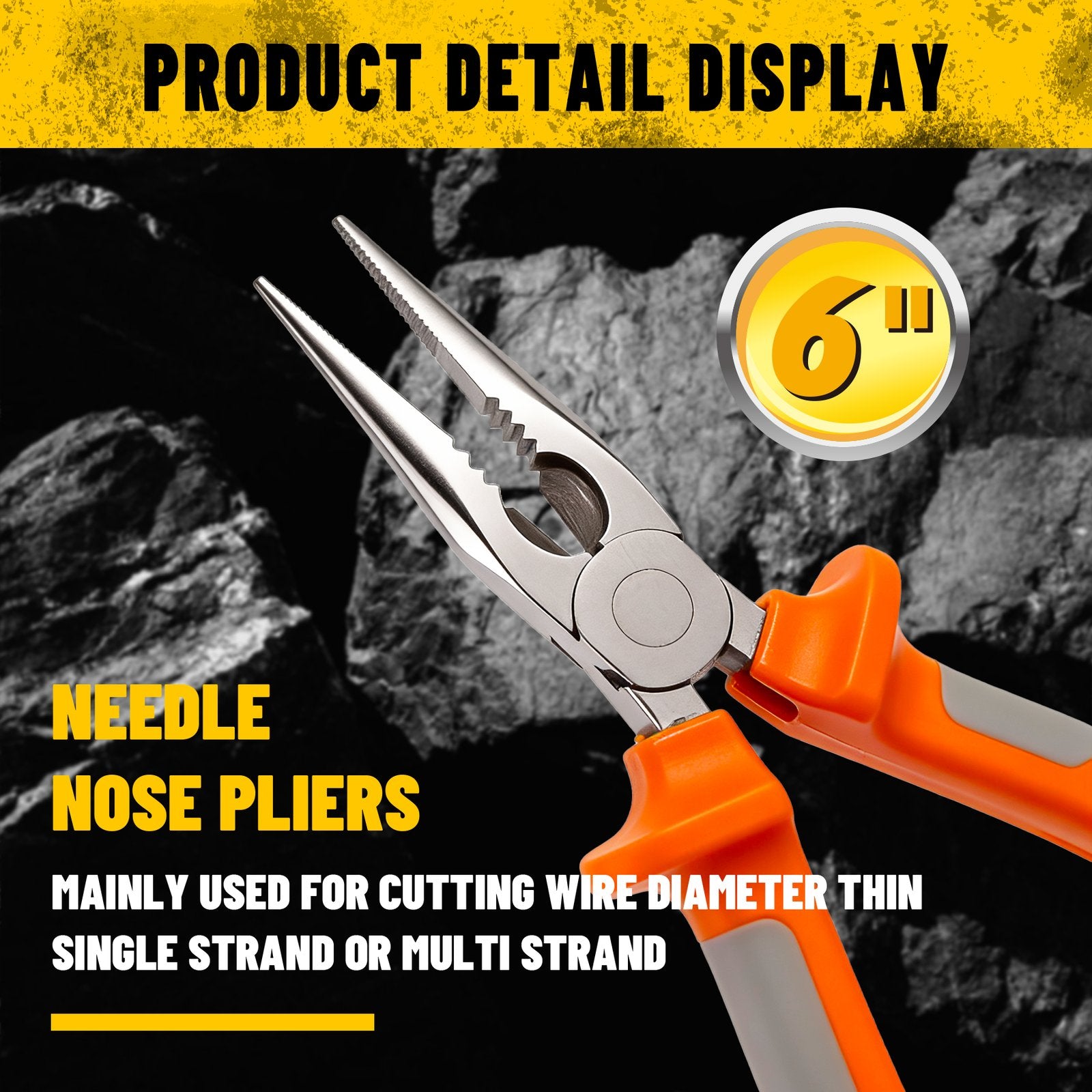 Heydake 6 Inch Long Nose Pliers