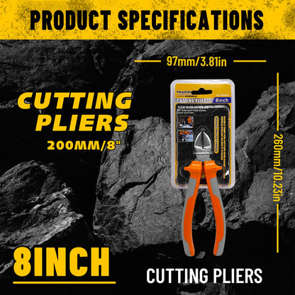 Heydake 8 Inch Diagonal Pliers