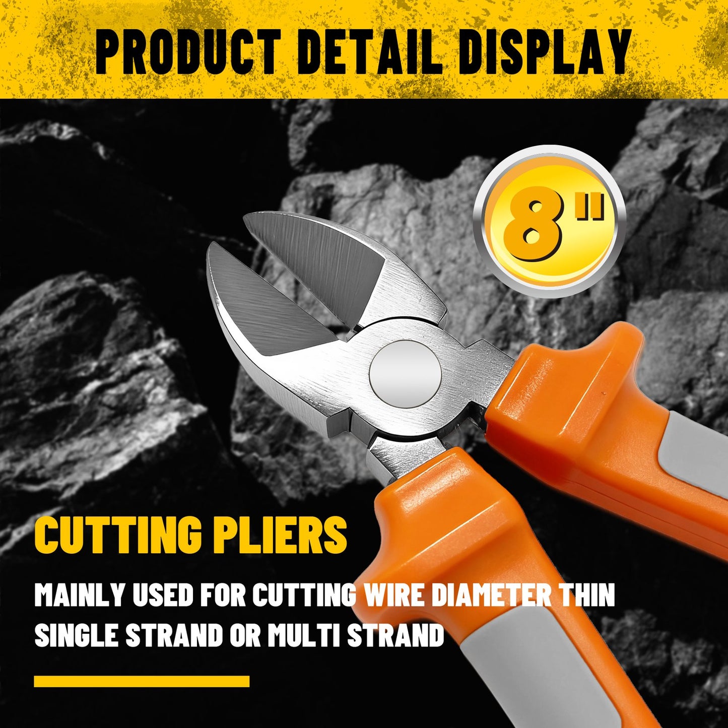 Heydake 8 Inch Diagonal Pliers
