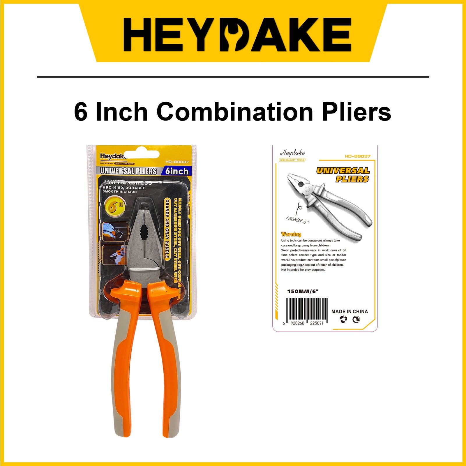 Heydake 6 Inch Combination Pliers