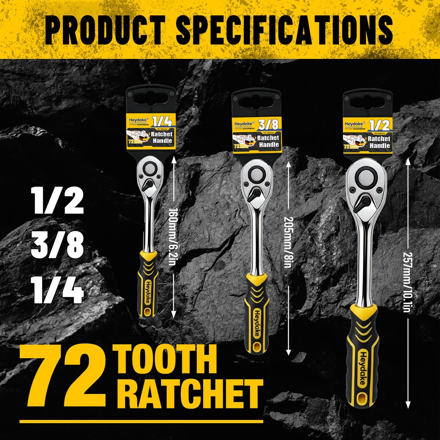 Heydake 1/2 Inch Drive Ratchet Wrench