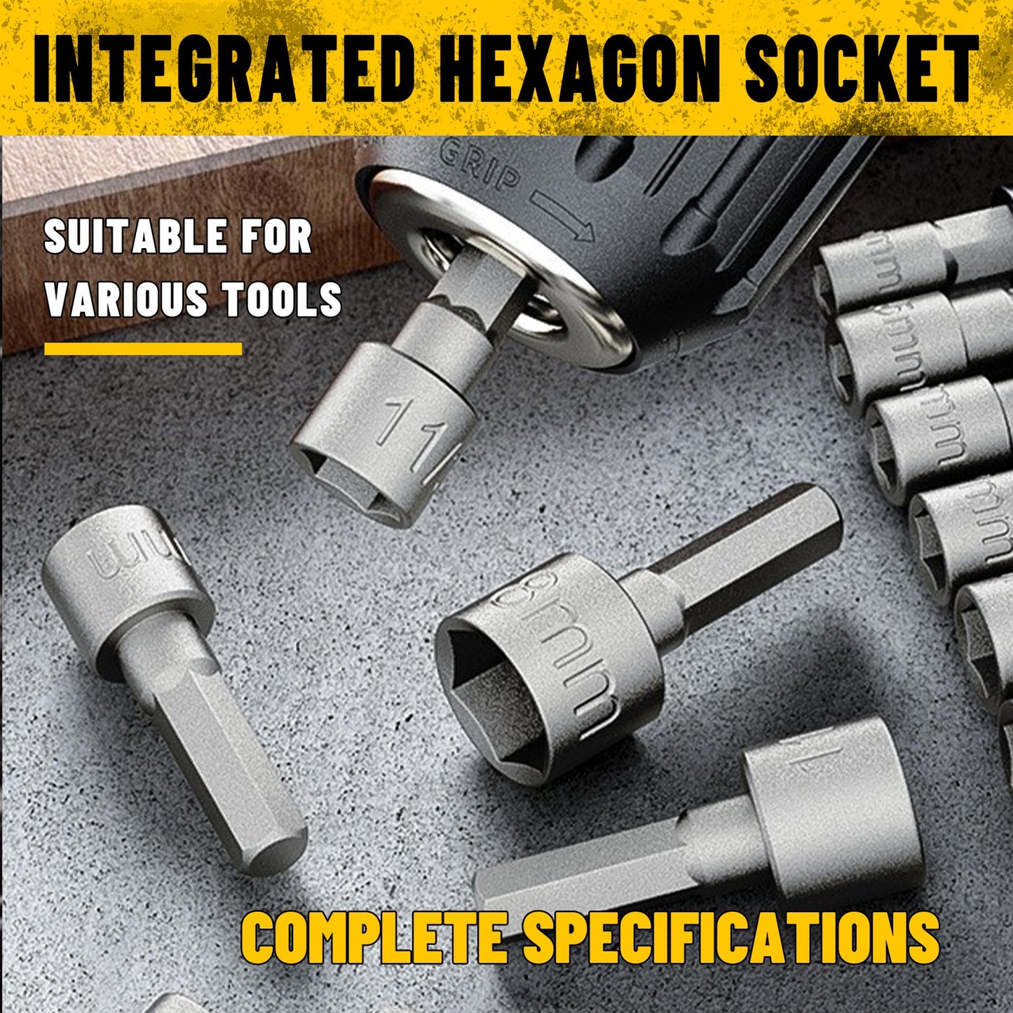 Heydake 9PCS Socket & Bit Set