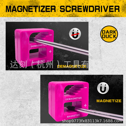 Heydake 118Pcs Magnetic Screwdriver Bit Set with Plastic Rack and Demagnetizer, Chrome Vanadium Steel Precision Screwdriver Kit, Multi-Size Hex & Flathead Bits for Home Repair