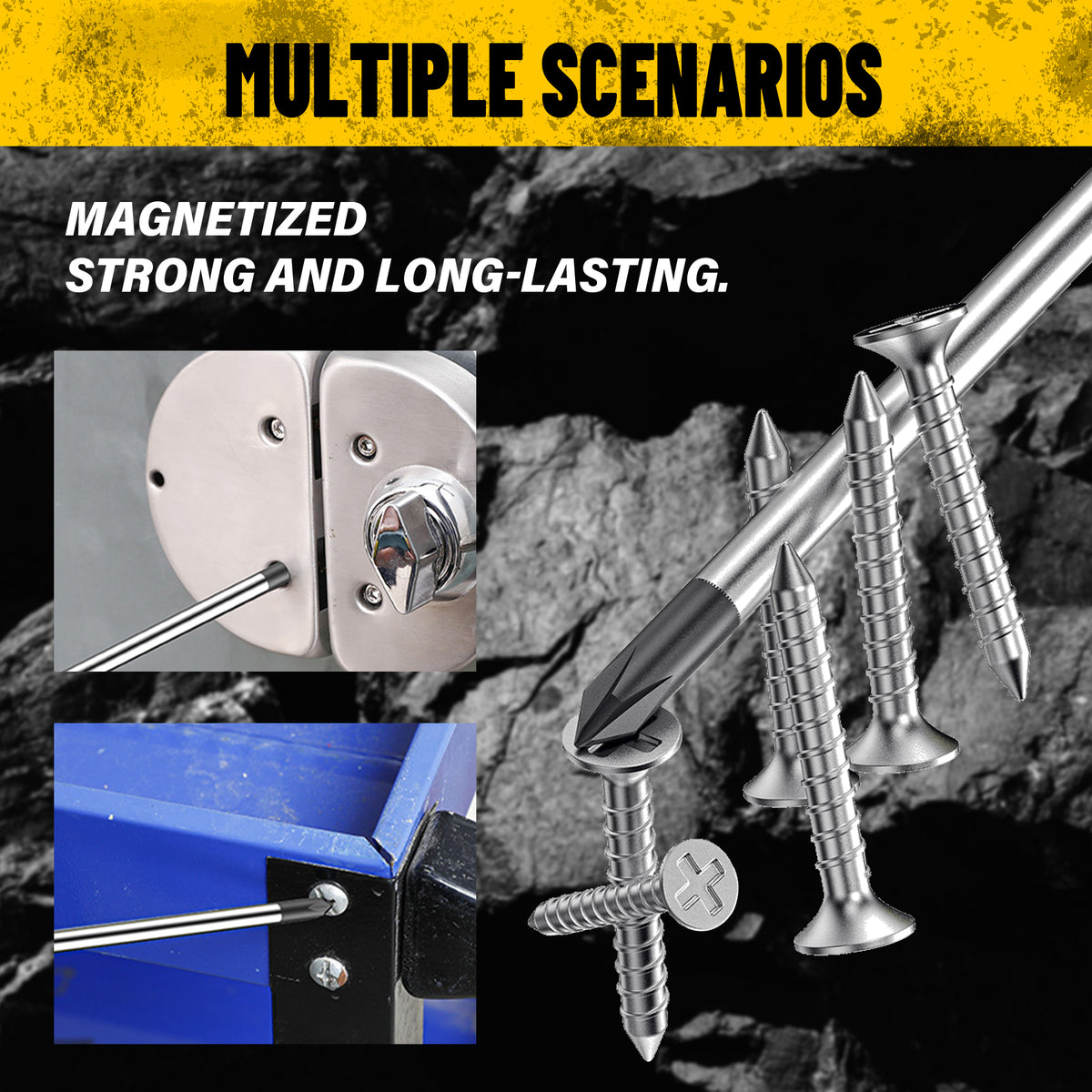 Heydake 2PCS magnetic tip screwdriver set flathead and Phillips