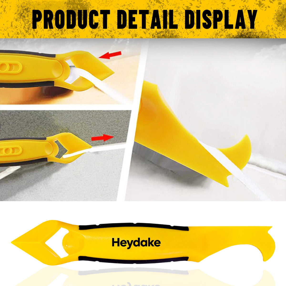 Heydake 3PCS caulking tool set for bathroom sealing