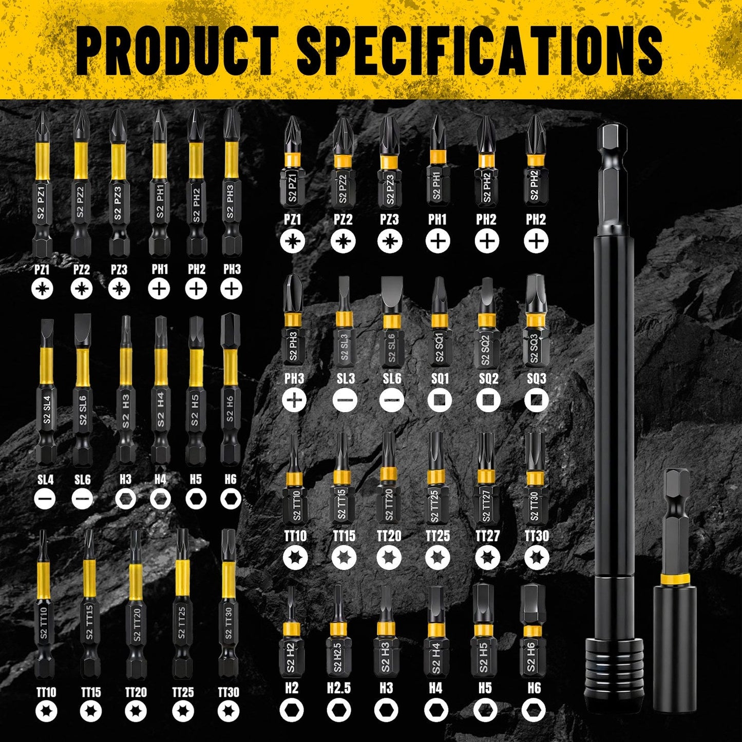 Heydake 80PCS Drive Impact Socket Set (1/2" & 3/8" Drive, CR-V Steel, 6-Point)